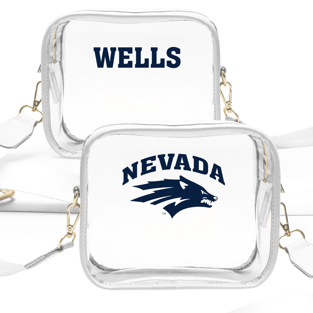University of Nevada Alpine Skiing White Clear Stadium Bag - Peyton Wells