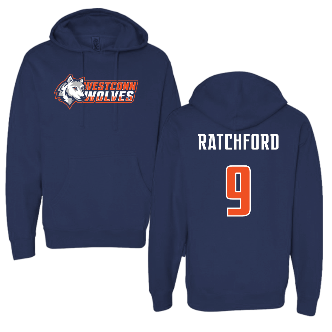Western Connecticut State University Lacrosse Navy Hoodie - #9 Madison Ratchford