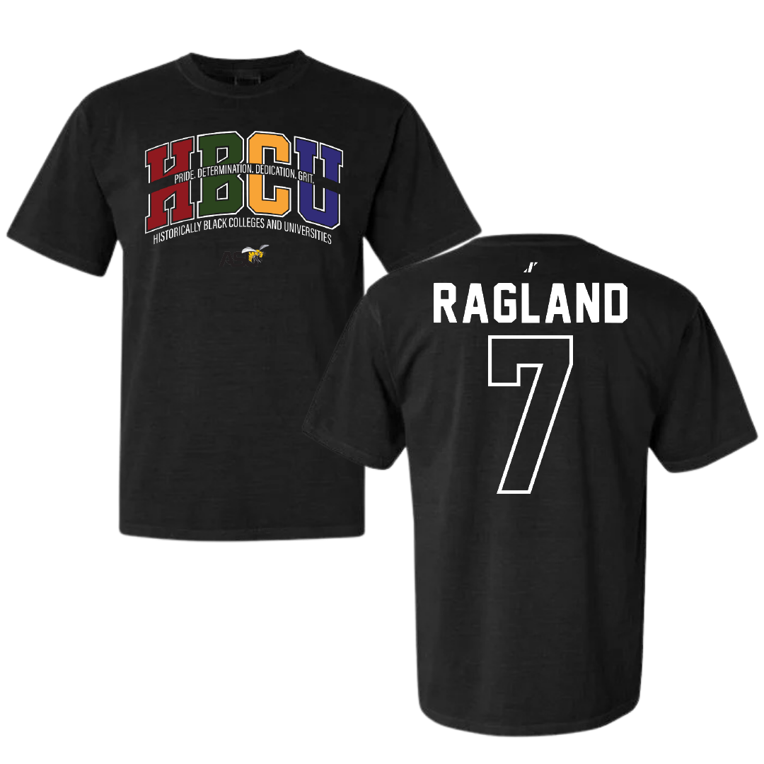 Alabama State University Football Black HBCU Comfort Colors Tee - #7 Braylen Ragland