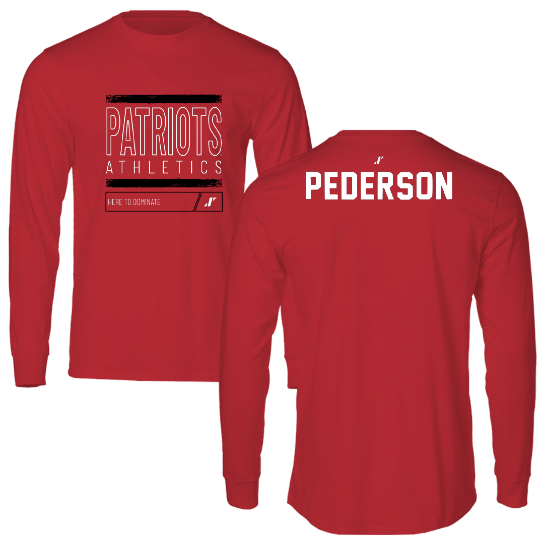 Dallas Baptist University TF and XC Red Dominate Performance Long Sleeve - Maddox Pederson