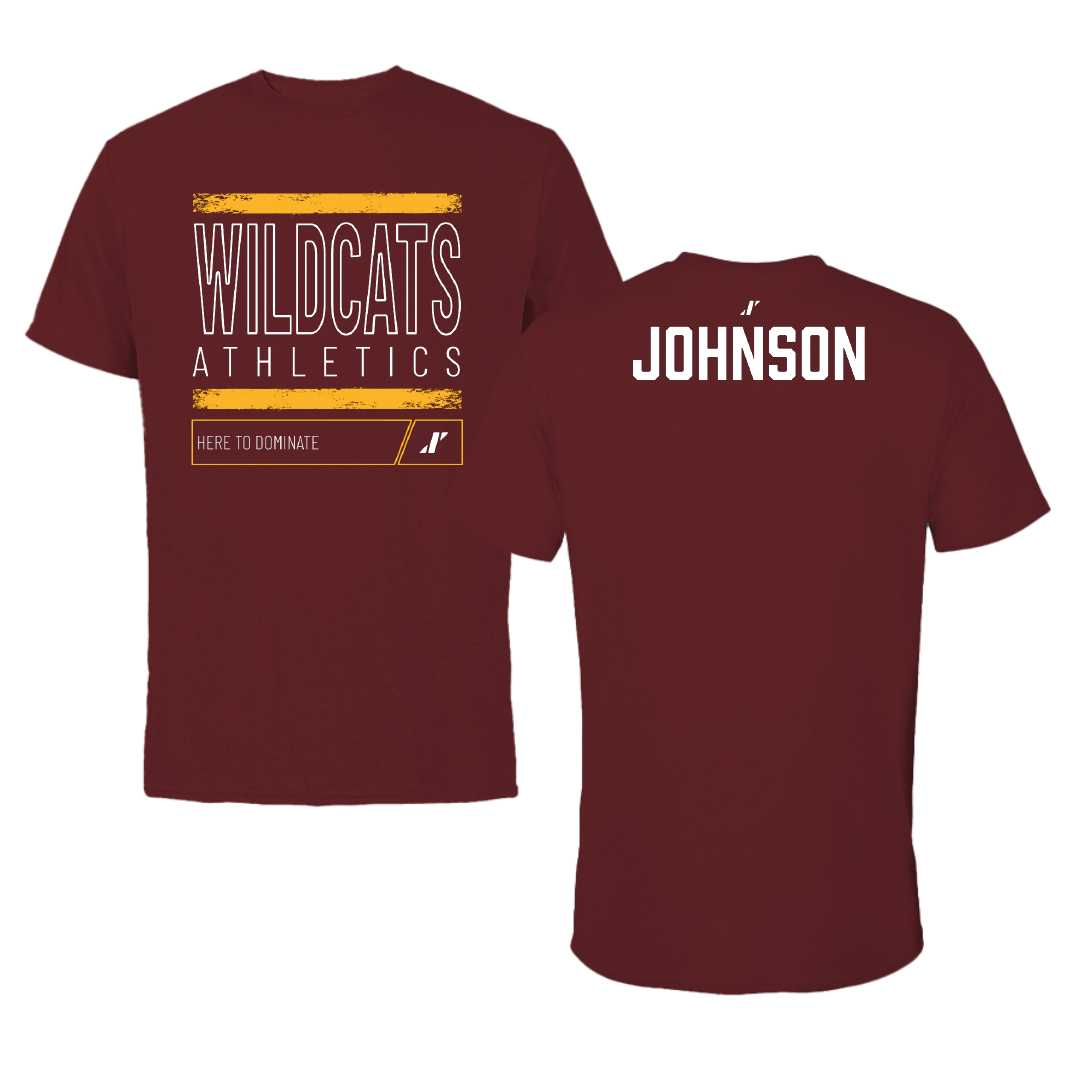 Bethune-Cookman University TF and XC Maroon Dominate Tee - Kavay Johnson