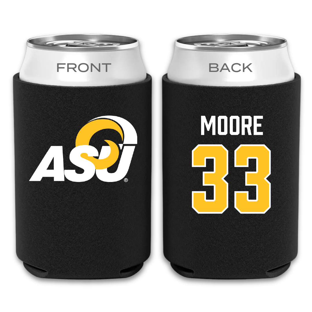 Angelo State University Football Black Can Cooler - #33 Iverson Moore