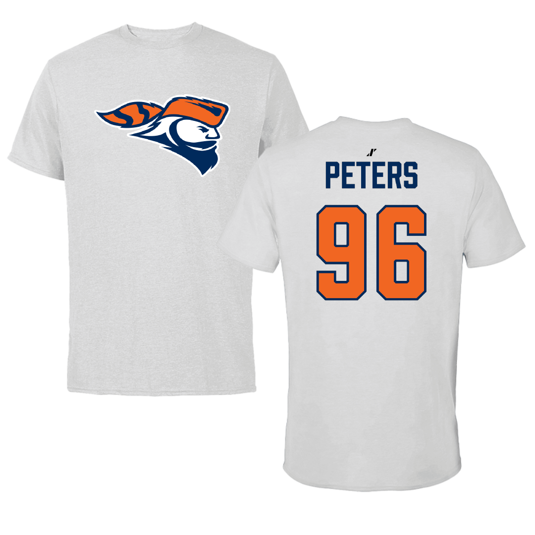 Carroll University Football Light Gray Tee - #96 Aidan Peters