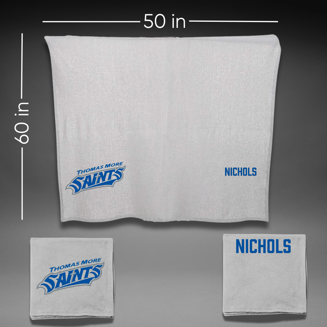 Thomas More University Football Gray Blanket - Zaiden Nichols