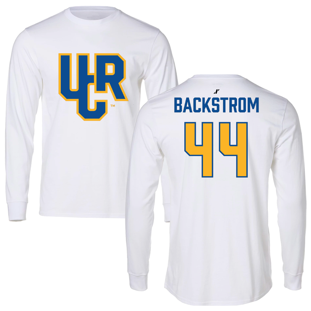 University of California-Riverside Baseball White Performance Long Sleeve - #44 Hunter Backstrom