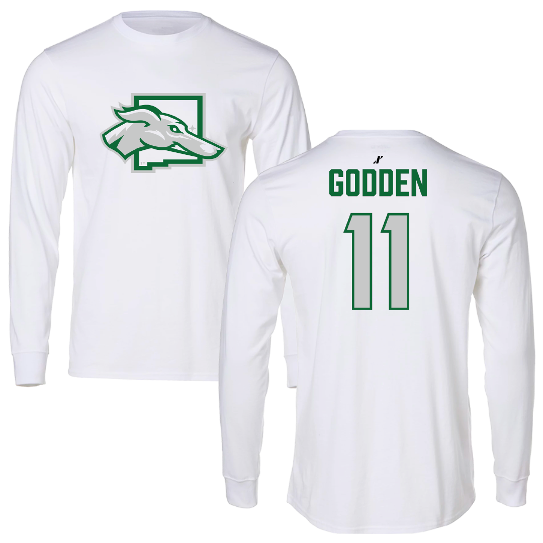 Eastern New Mexico University Soccer White Performance Long Sleeve - #11 Louise Godden