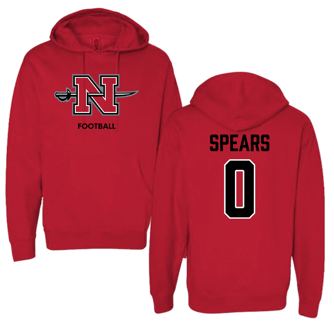 Nicholls State University Football Red Hoodie - #0 Jaylon Spears