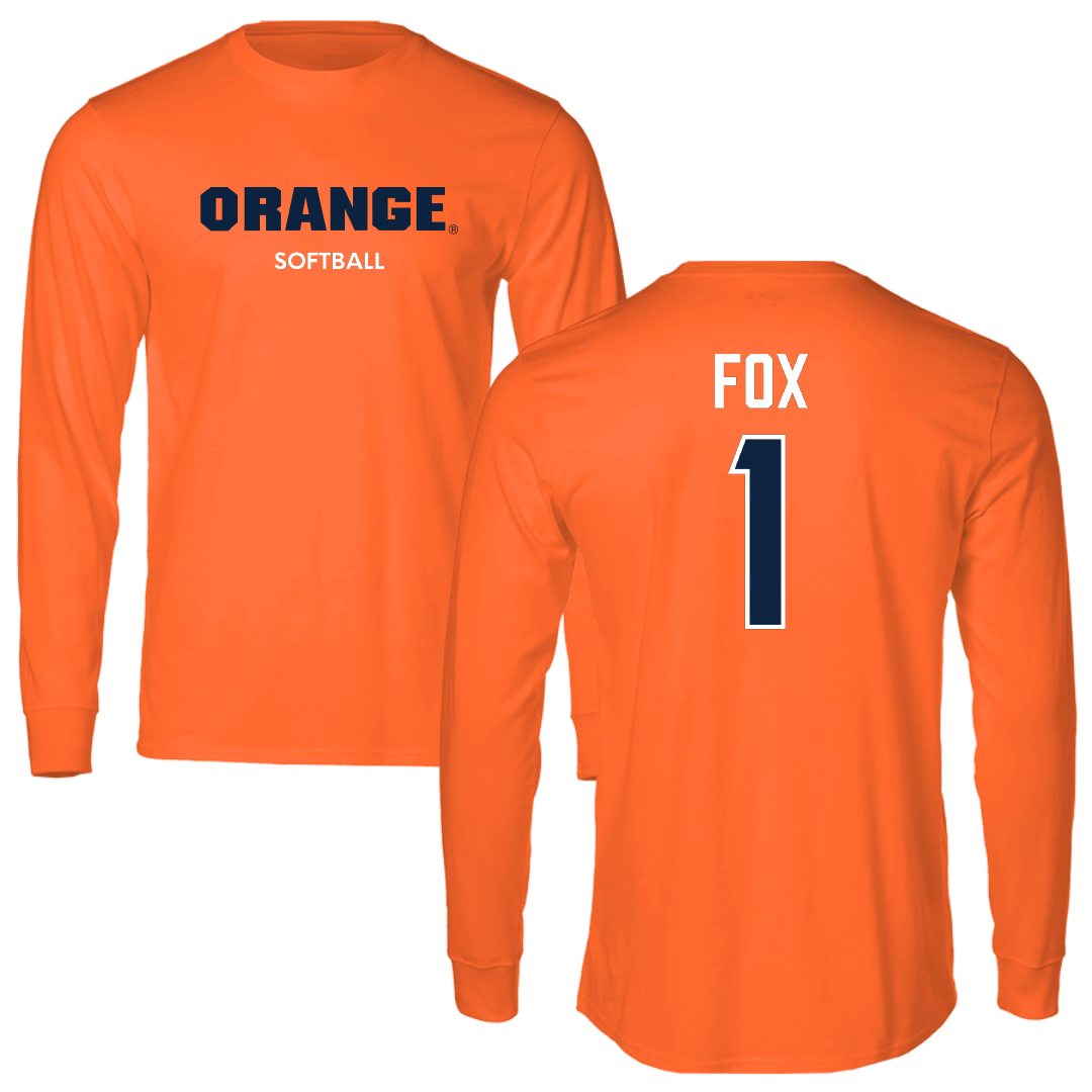 Syracuse University Softball Orange Long Sleeve - #1 Lauren Fox