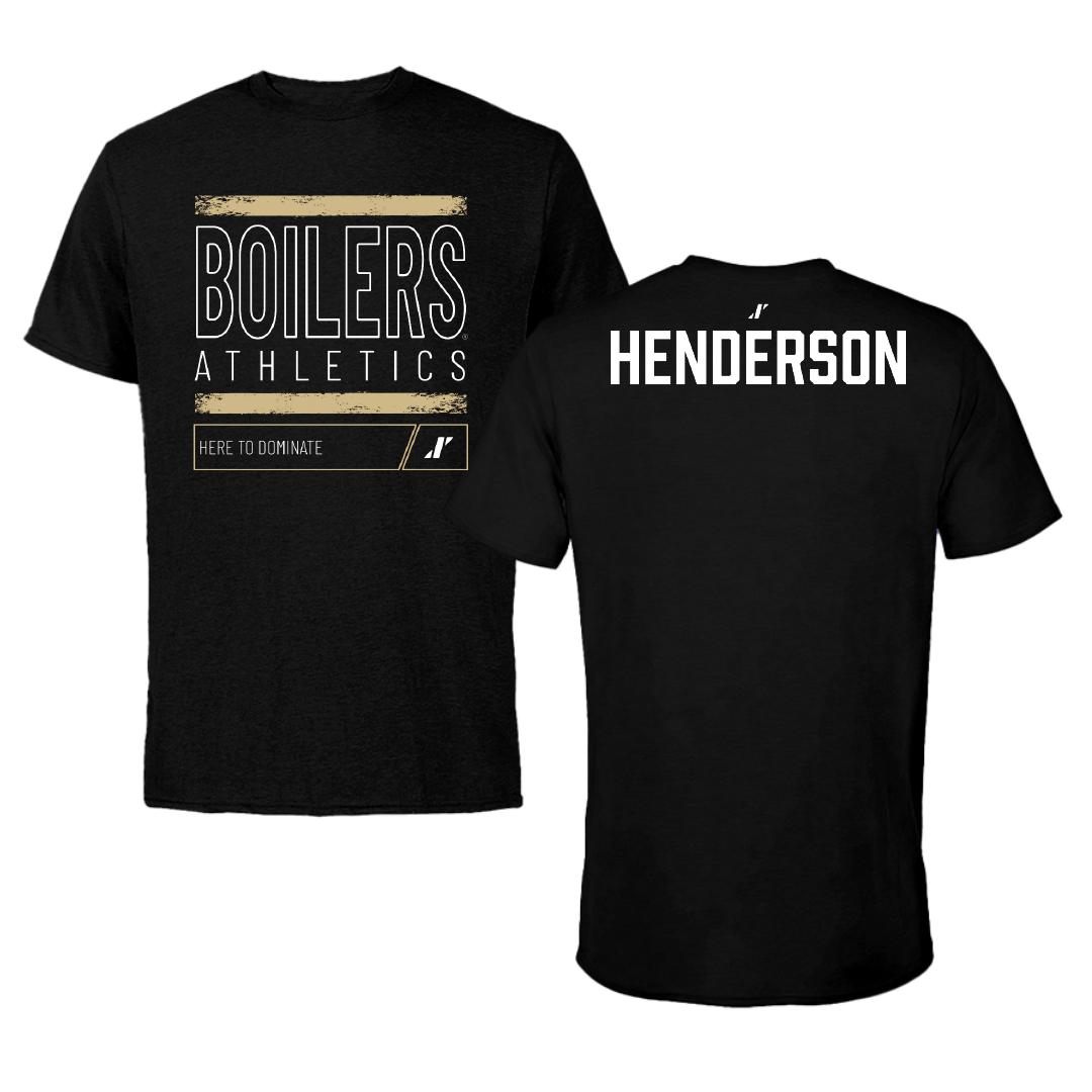 Purdue University Wrestling (M) Black Dominate Performance Tee - Ty Henderson