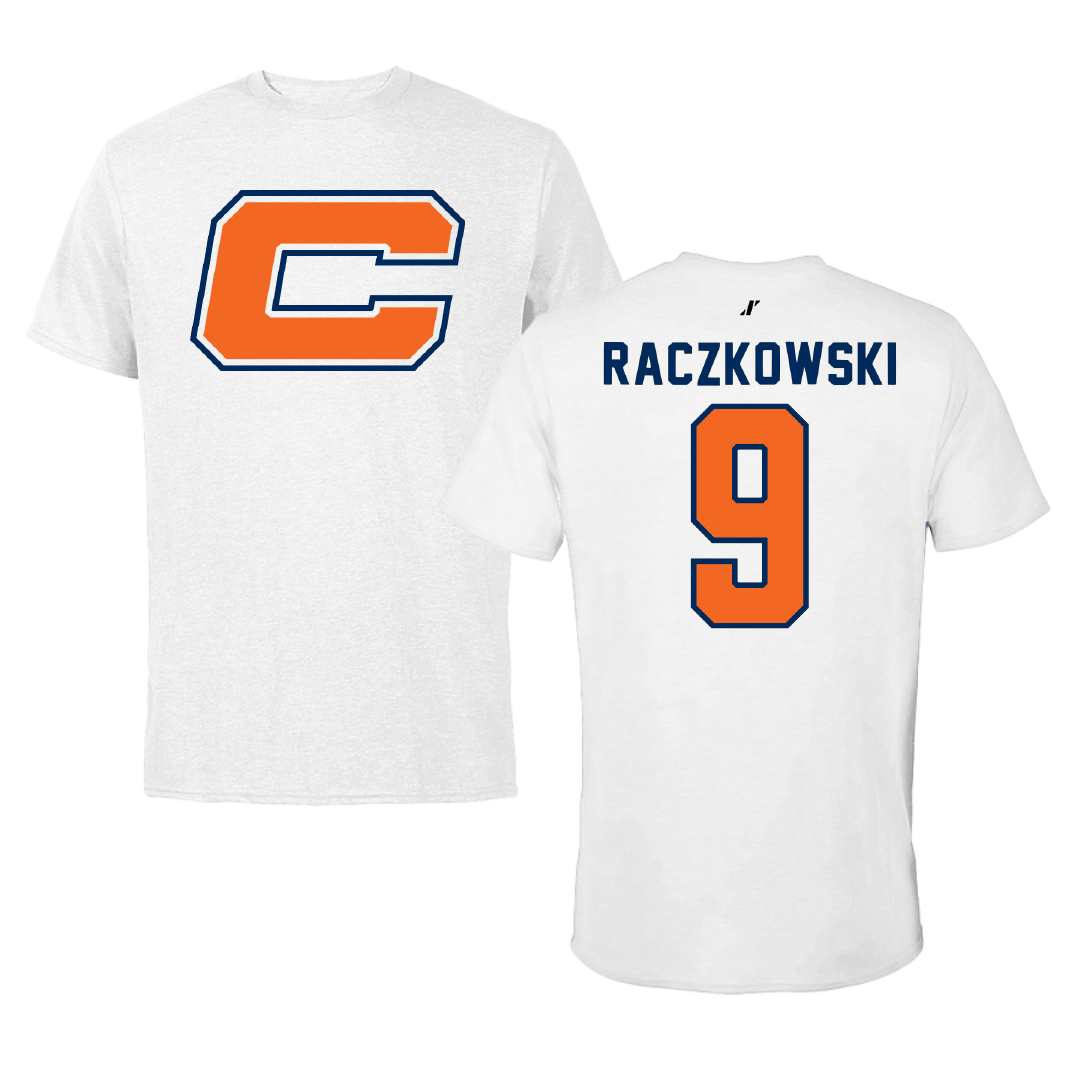 Carroll University Lacrosse White Tee - #9 Brady Raczkowski