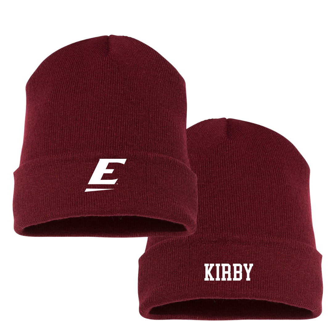 Eastern Kentucky University Football Maroon Beanie - #75 Taveon Kirby