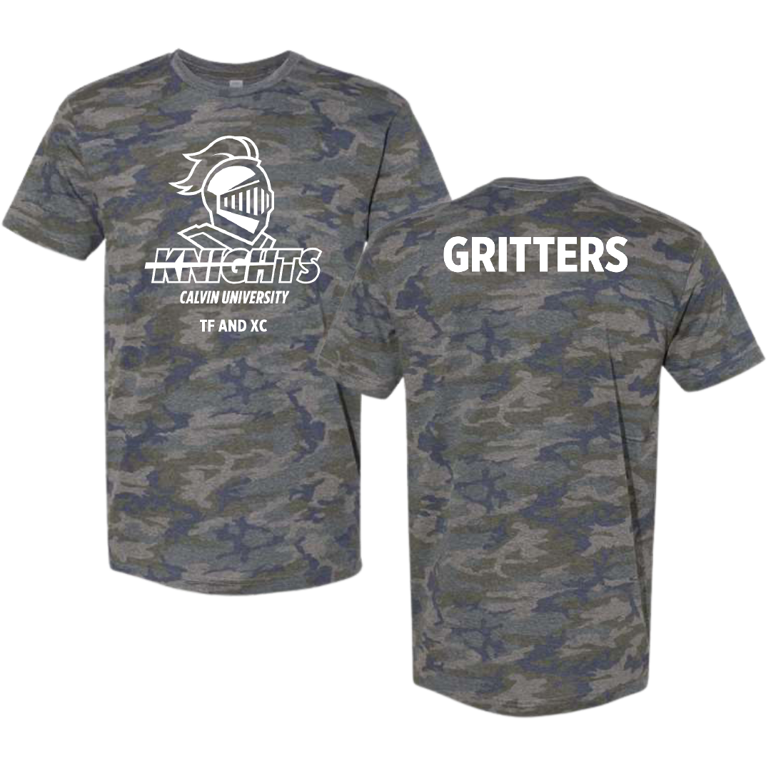 Calvin University TF and XC Vintage Camo Tee - Jaydon Gritters