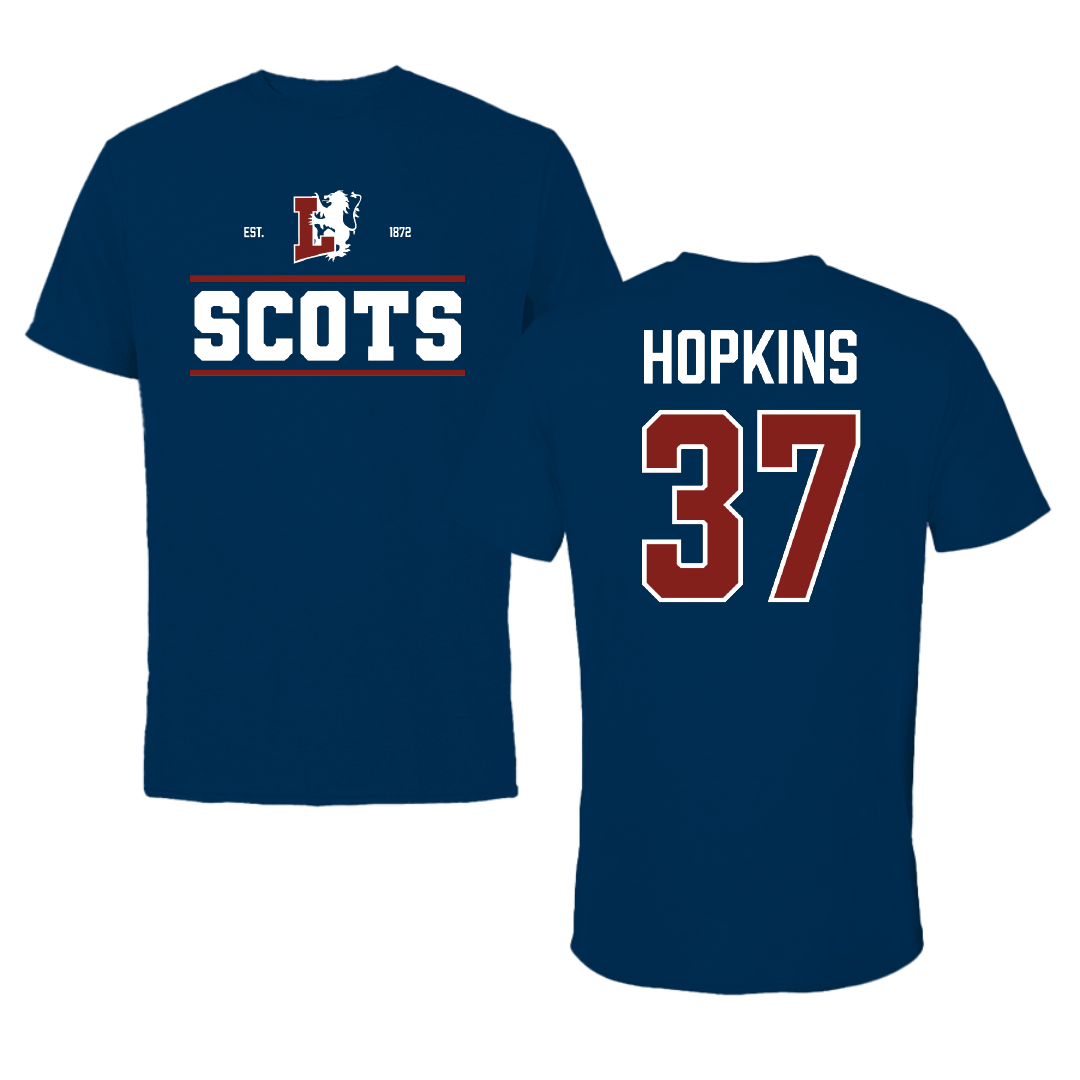 Lyon College Baseball Navy General Performance Tee - #37 Ethan Hopkins