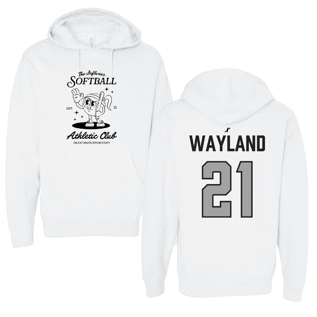 Softball White Influxer Athletic Club Hoodie - #21 Meredith Wayland