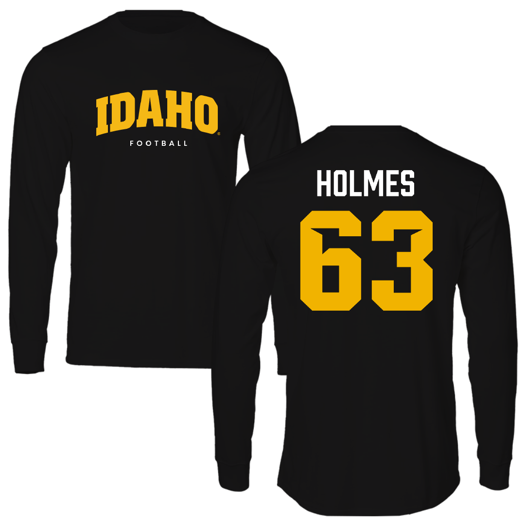 University of Idaho Football Black Performance Long Sleeve - #63 Ryan Holmes