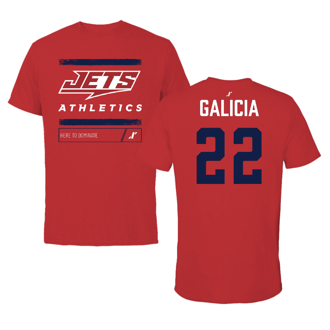 Newman University Bowling Red Dominate Performance Tee - #22 Nathan Galicia