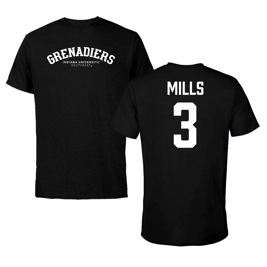 Indiana University Southeast Basketball (W) Black Performance Tee - #3 Skyler Mills