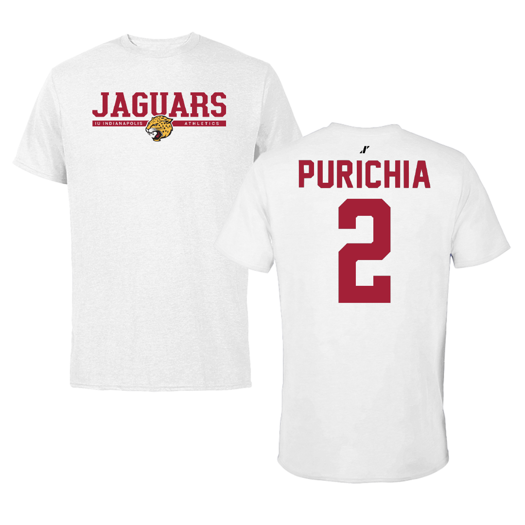 Indiana University Indianapolis Volleyball White Tee - #2 Grace Purichia