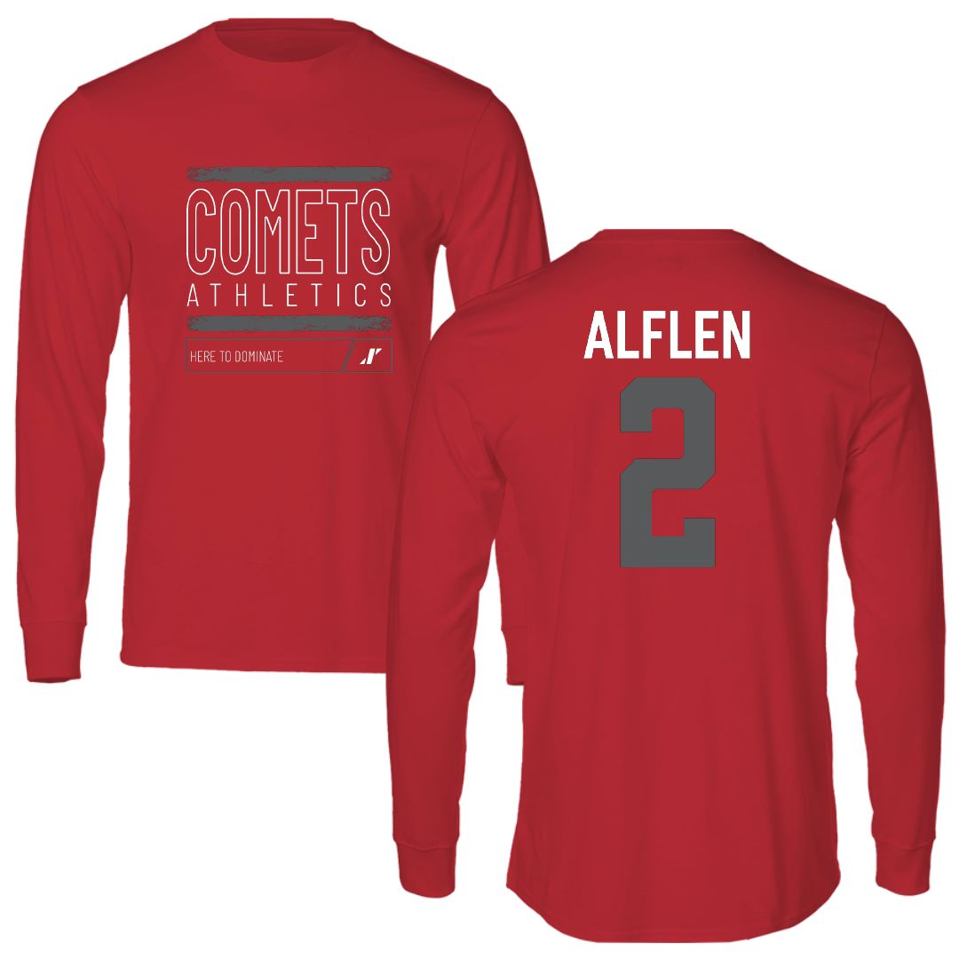 The University of Olivet Baseball Red Dominate Long Sleeve - #2 Austin Alflen
