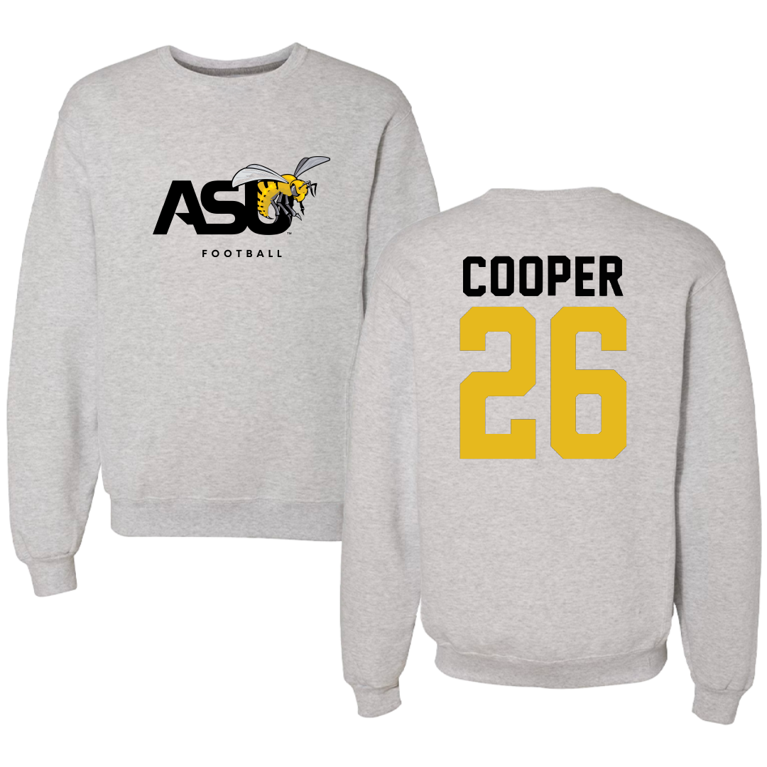 Alabama State University Flag Football Light Gray Crewneck - #26 Jaseona Cooper