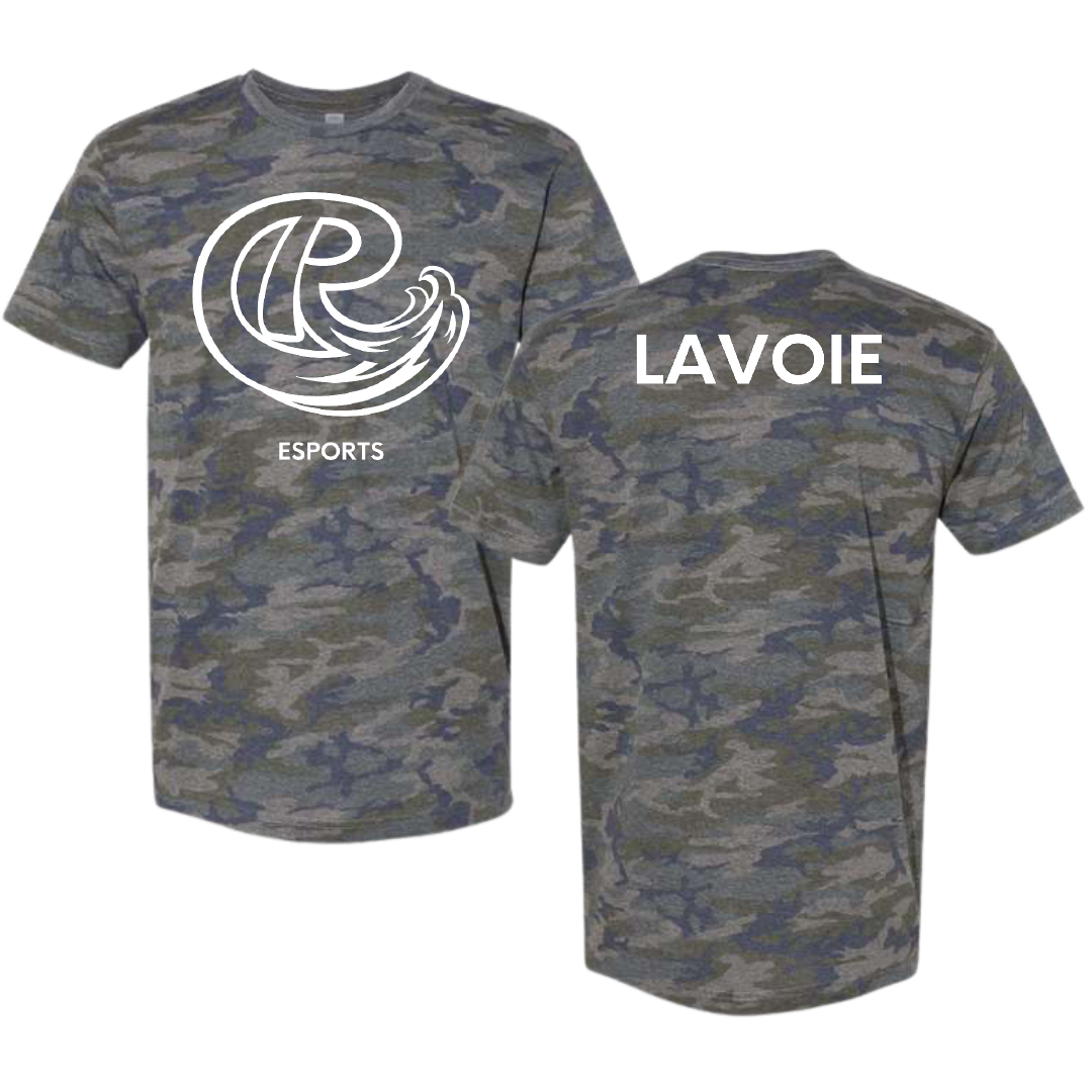 Roosevelt University Esports Vintage Camo Tee - Kenneth Lavoie