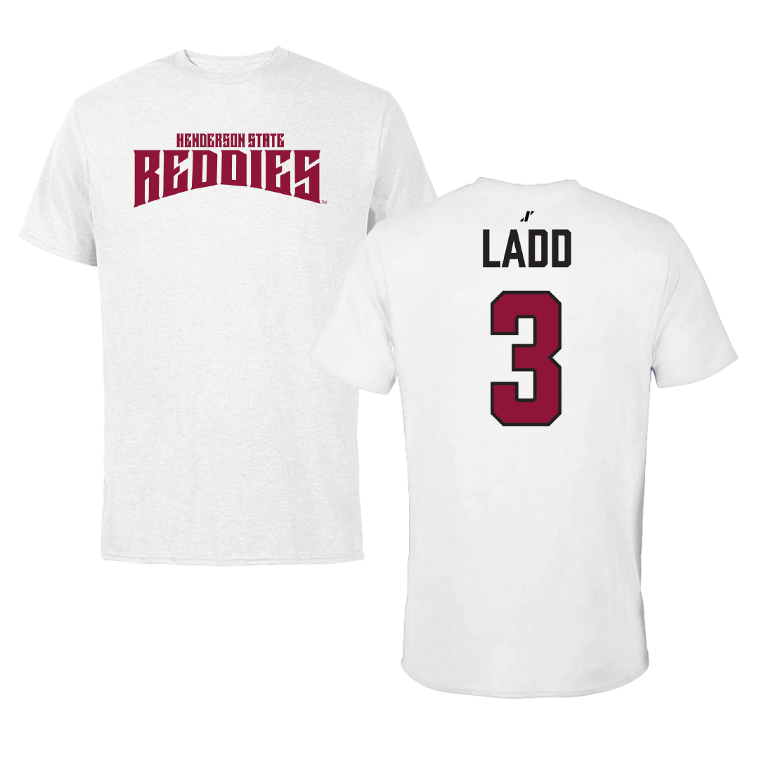 Henderson State University Baseball White Classic Performance Tee - #3 Driftin Ladd