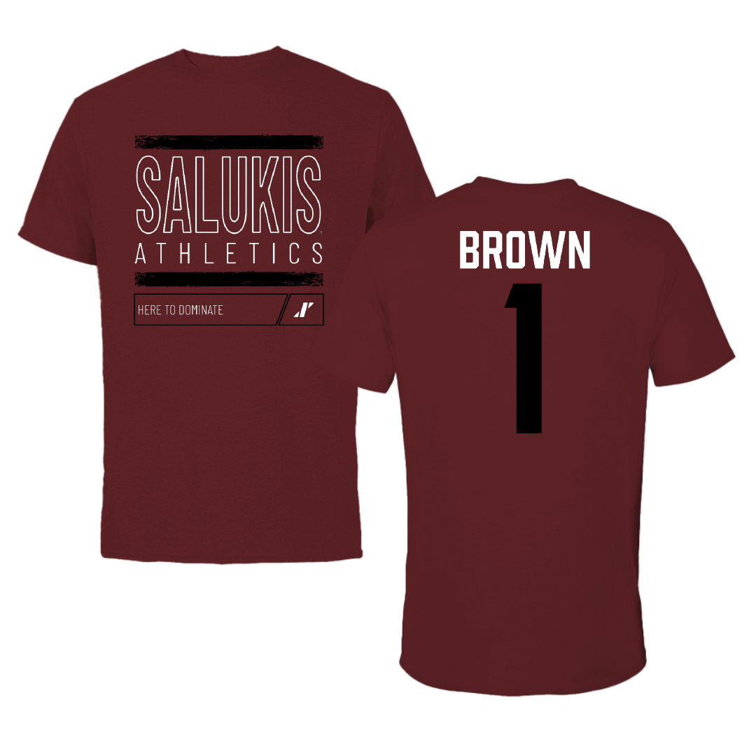 Southern Illinois University at Carbondale Basketball Maroon Dominate Tee - #1 Tyranny Brown