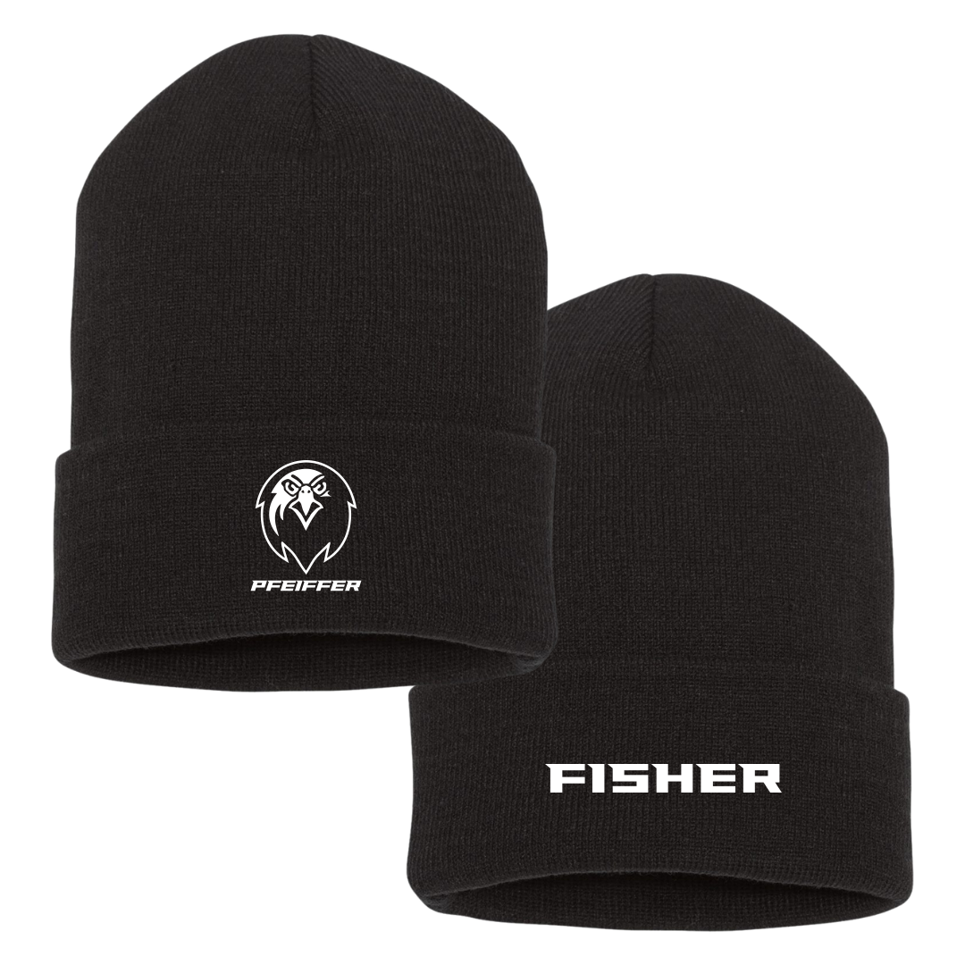 Pfeiffer University Baseball Black Beanie - #52 Chase Fisher