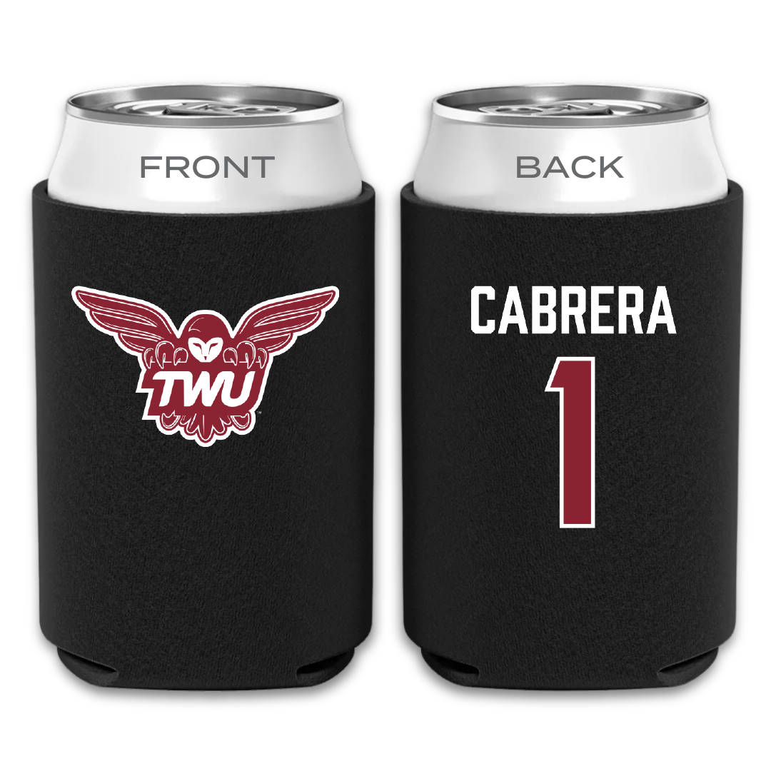 Texas Woman's University Stunt Black Can Cooler - #1 Julissa Cabrera