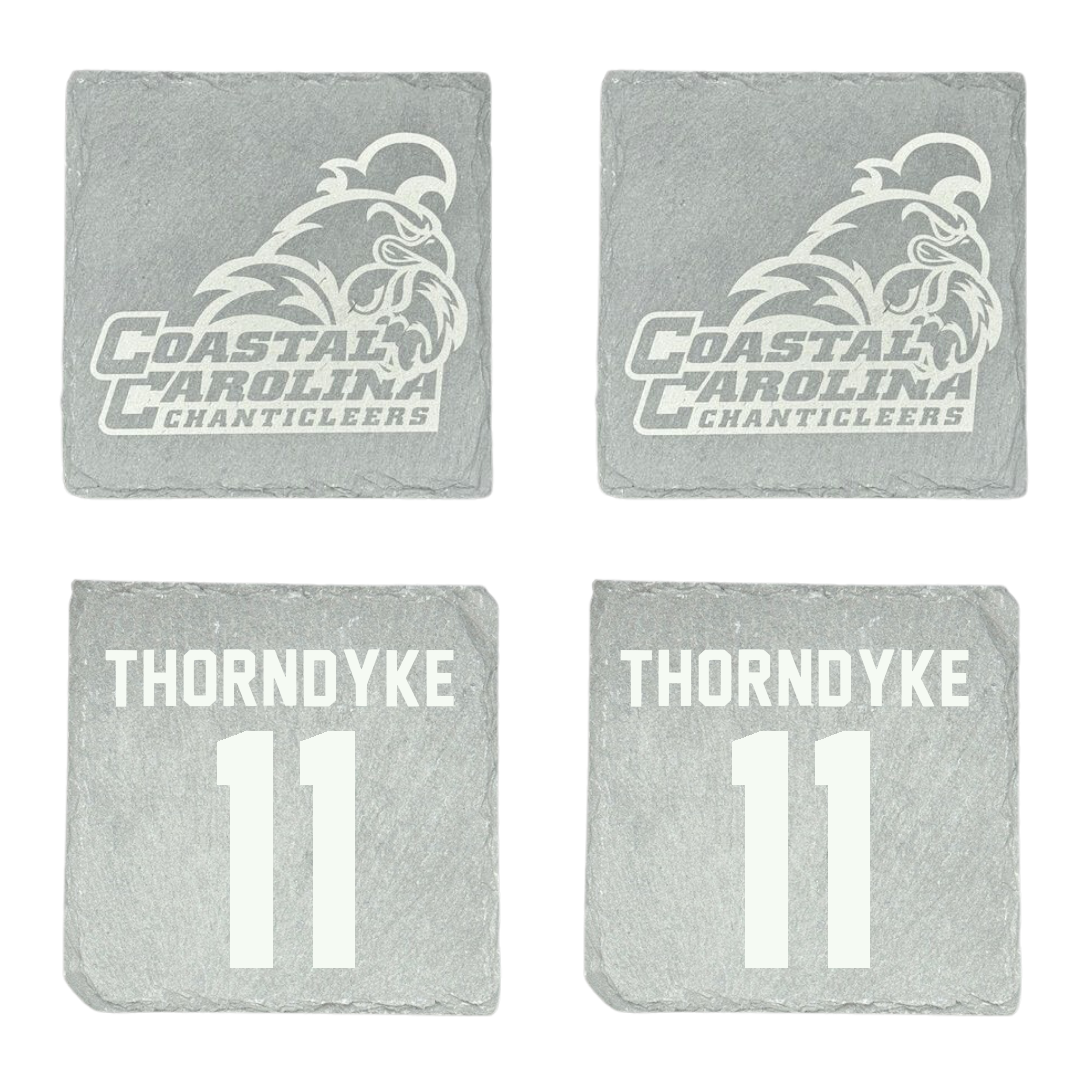 Coastal Carolina University Baseball Stone Coaster (4 Pack)  - #11 Colby Thorndyke