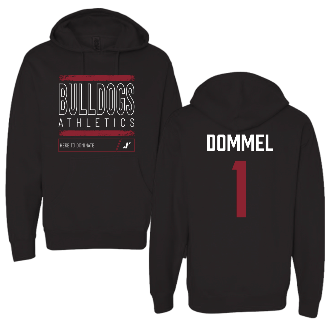 Dean College Volleyball Black Dominate Hoodie - #1 Julia Dommel