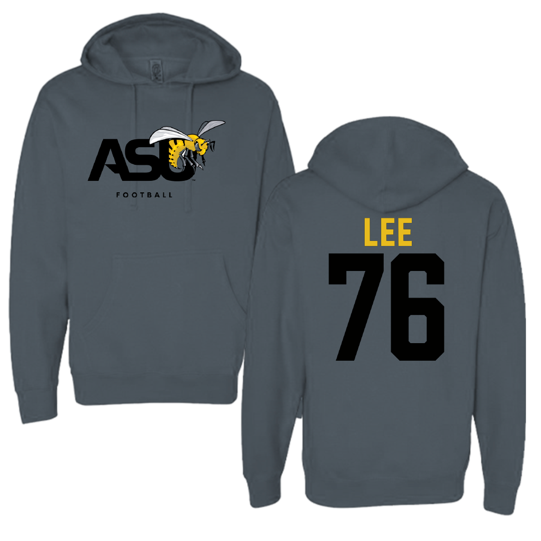 Alabama State University Football Dark Gray Hoodie - #76 Marvin Lee