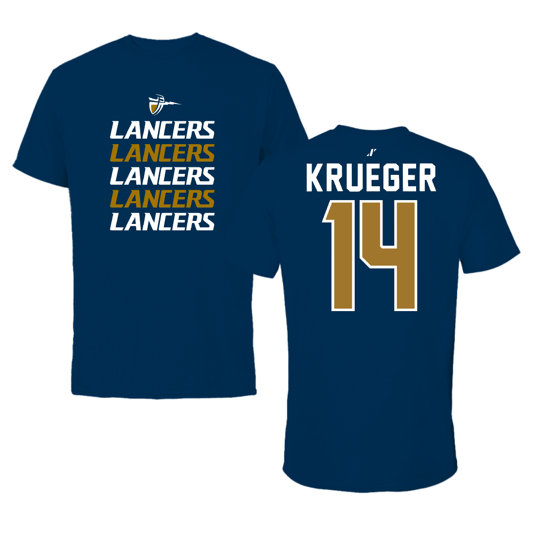 California Baptist University Softball Navy General Performance Tee - #14 Mia Krueger