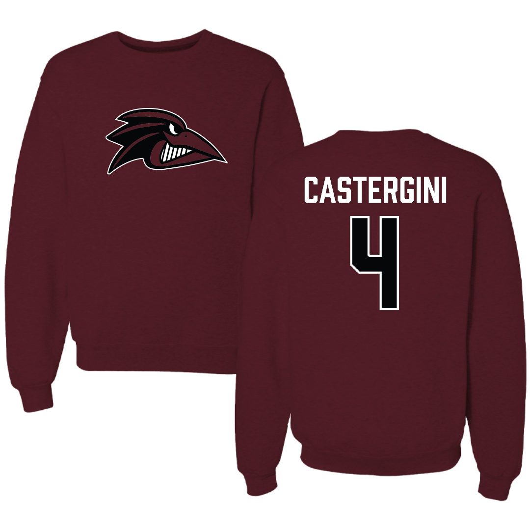 Franklin Pierce University Lacrosse (M) Maroon Crewneck - #4 Tayler Castergini
