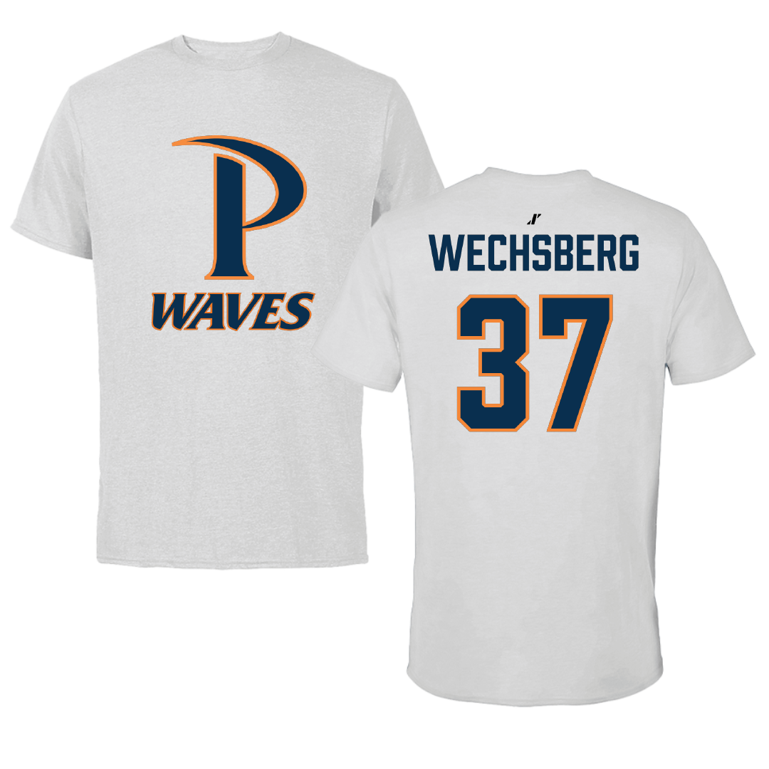 Pepperdine University Baseball Light Gray Tee - #37 Lucien Wechsberg
