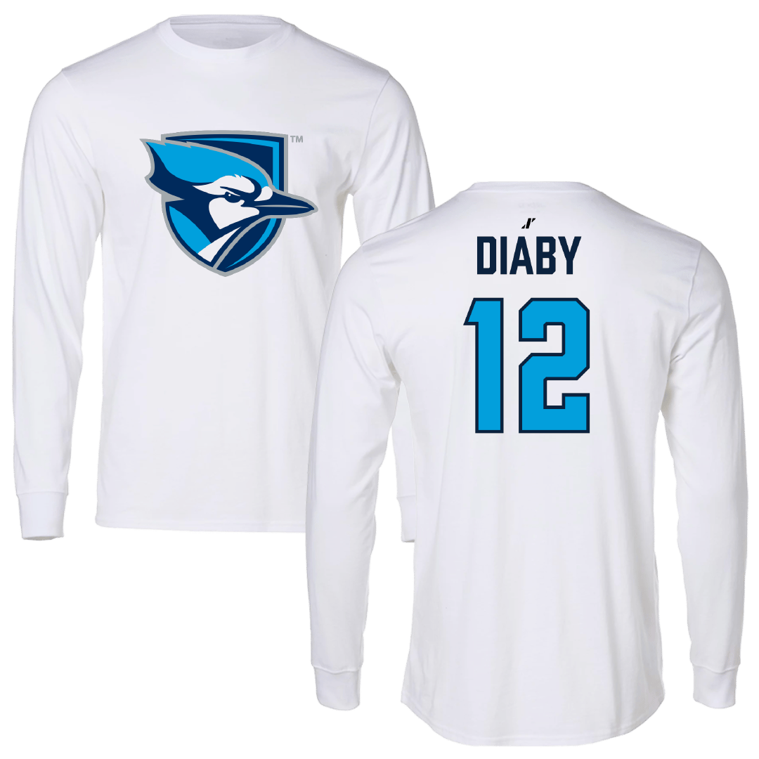 Elmhurst University Basketball (W) White Performance Long Sleeve - #12 Alma Diaby