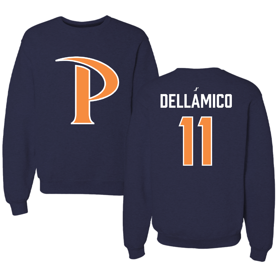 Pepperdine University Baseball Navy Crewneck - #11 James DellAmico