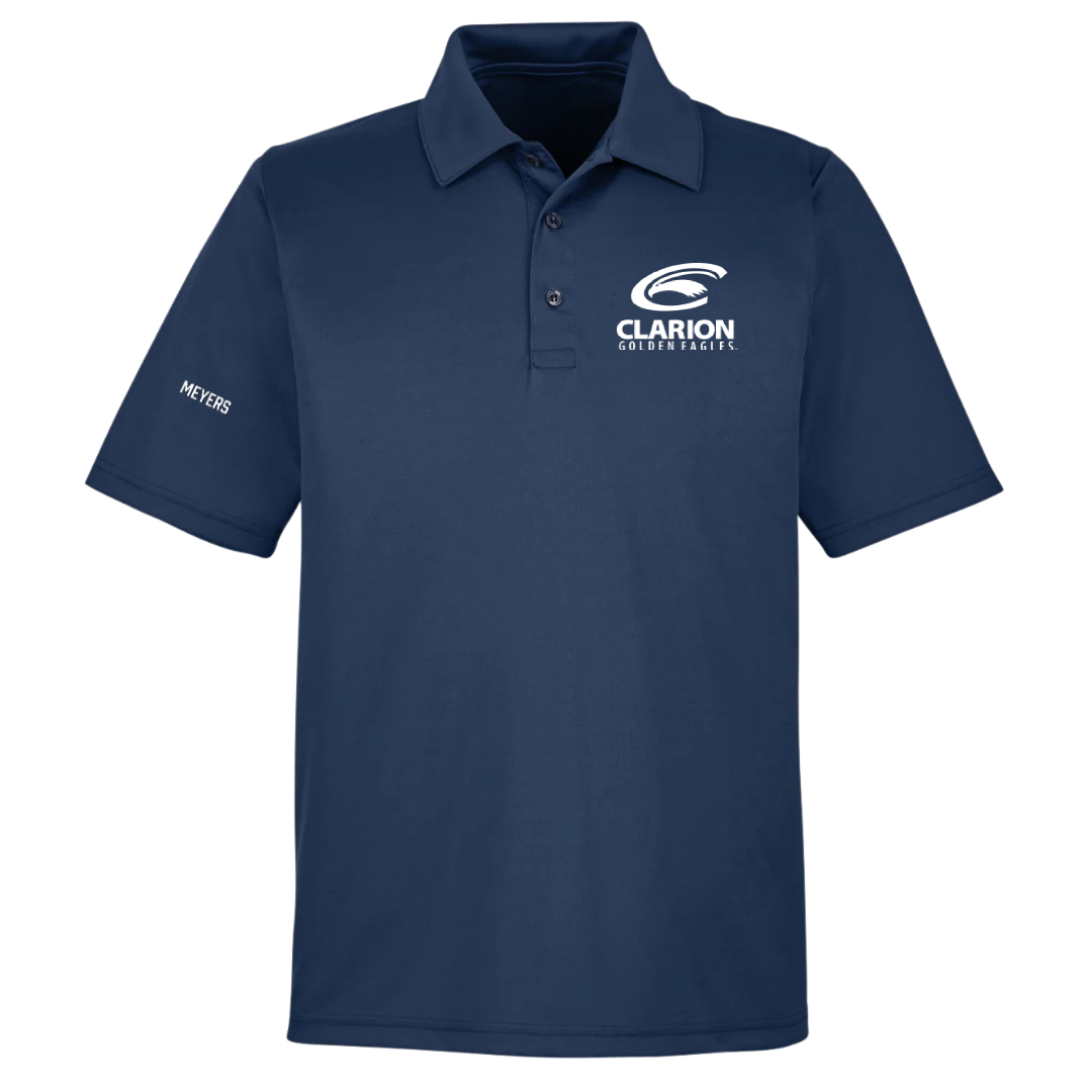 PennWest Clarion Wrestling (M) Navy Polo - John Meyers