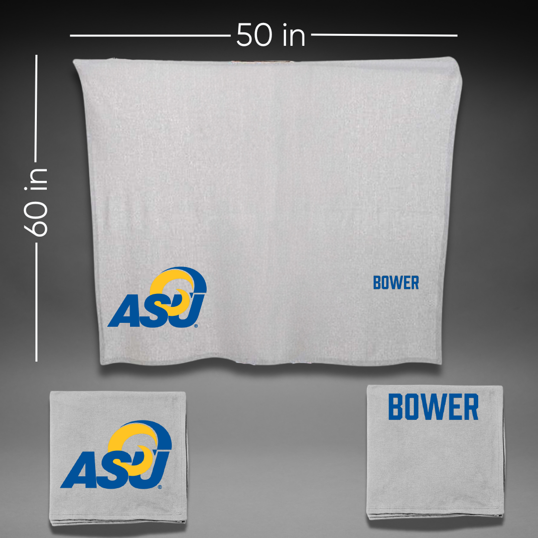 Angelo State University Baseball Gray Blanket - Charles Bower