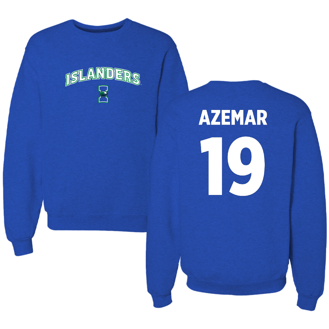 Texas A&M University-Corpus Christi Baseball Blue Crewneck - #19 Hunter Azemar
