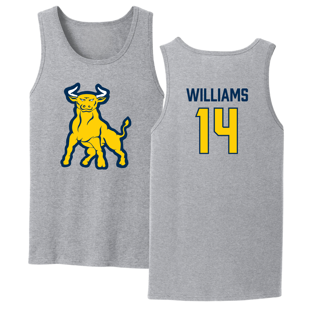 Johnson C. Smith University Softball Sport Gray Tank Top - #14 Kaudia Williams