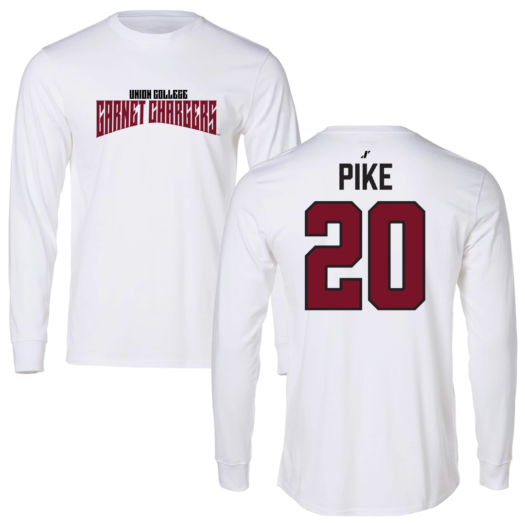Union College Lacrosse White Classic Long Sleeve - #20 Hazen Pike