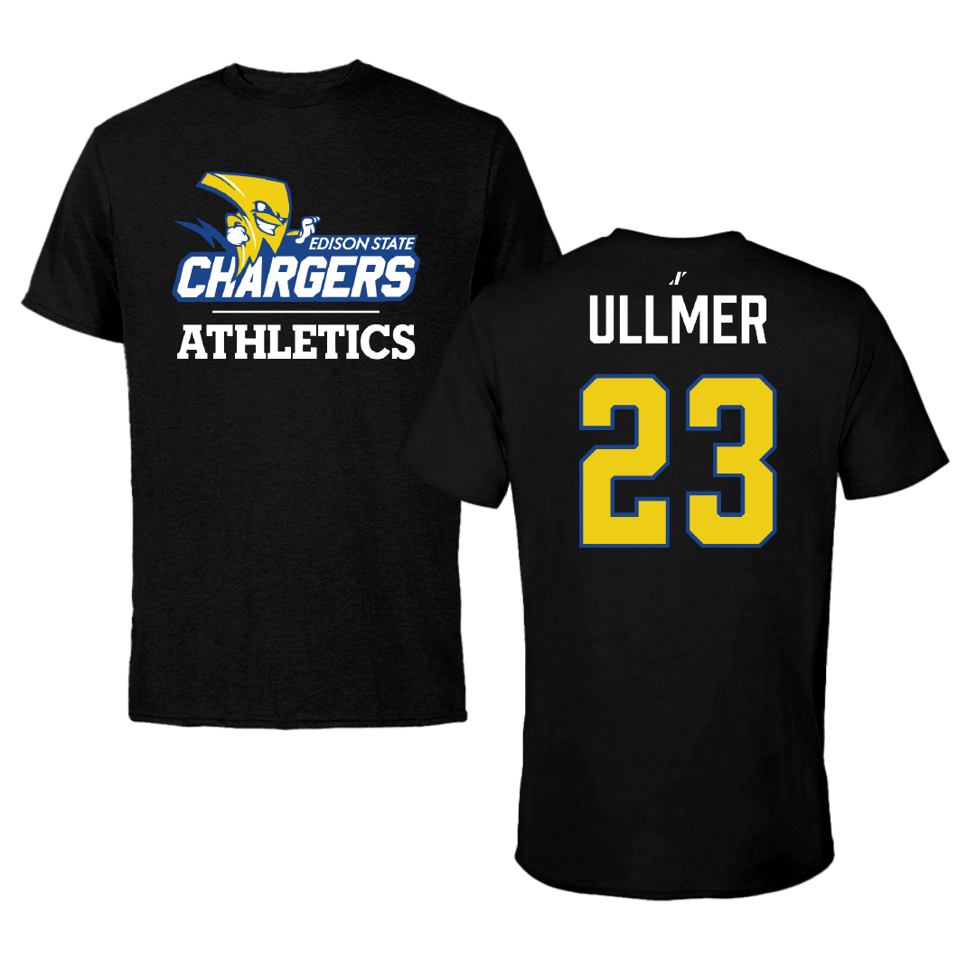 Edison State Community College Baseball Black Tee - #23 Josh Ullmer