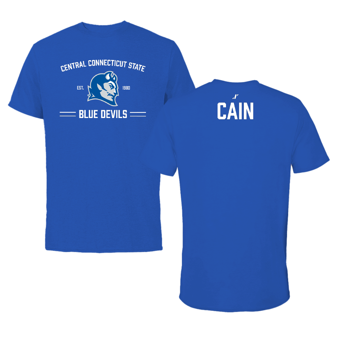 Central Connecticut State University TF and XC Blue General Tee - Imani Cain