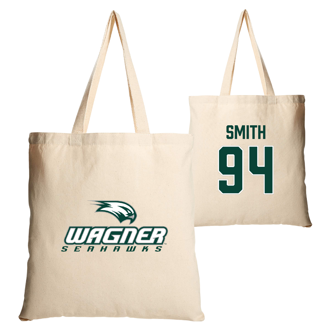 Wagner College Football Tan Canvas Tote Bag - #94 Chris Smith