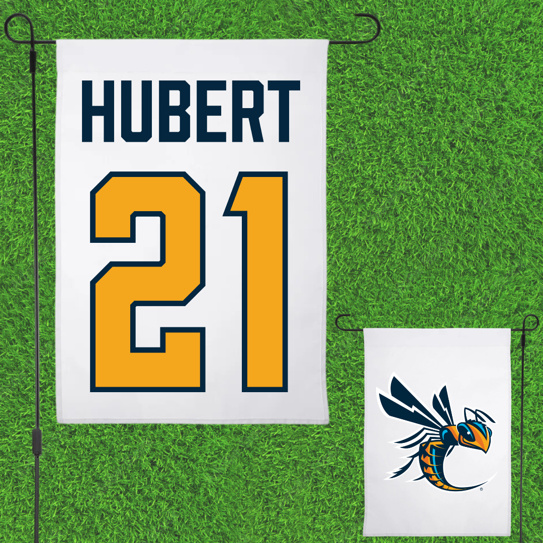 Cedarville University Basketball White Garden Flag - #21 Regan Hubert