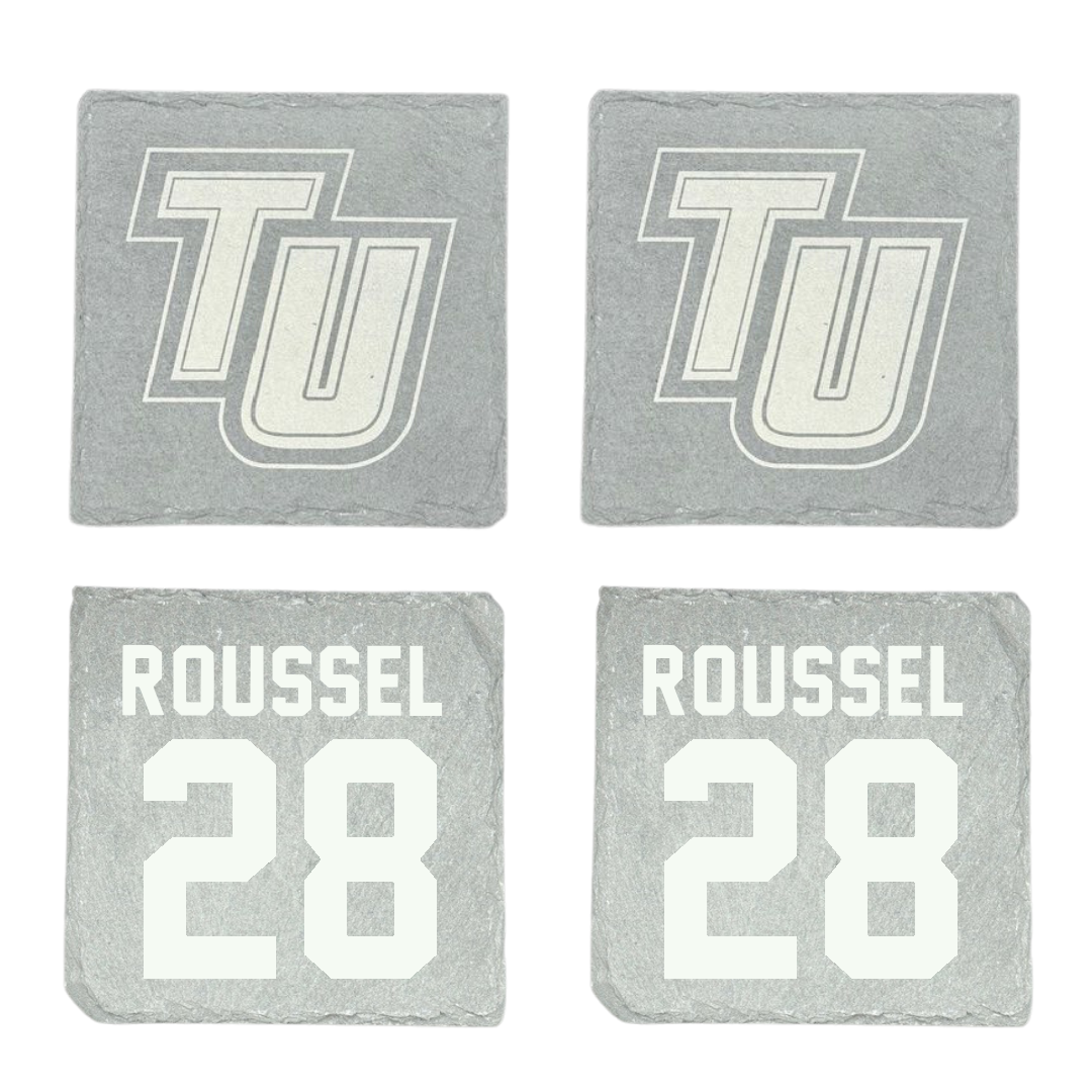Tusculum University Volleyball (W) Stone Coaster (4 Pack)  - #28 Solene Roussel