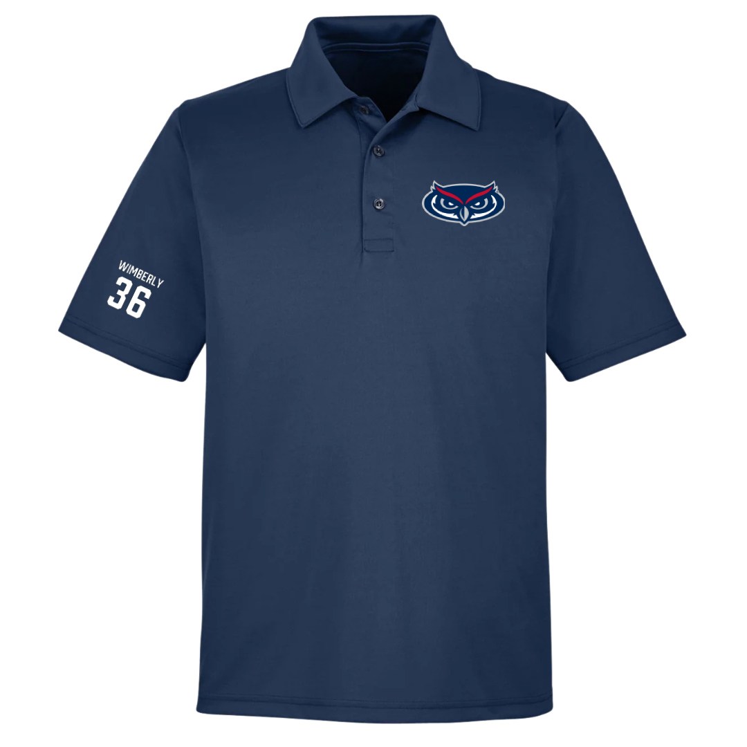 Florida Atlantic University Baseball Navy Polo - #36 Nick Wimberly
