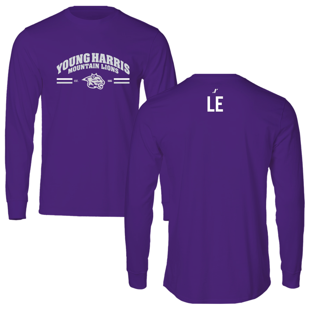 Young Harris College TF and XC Purple General Long Sleeve - Christopher Le