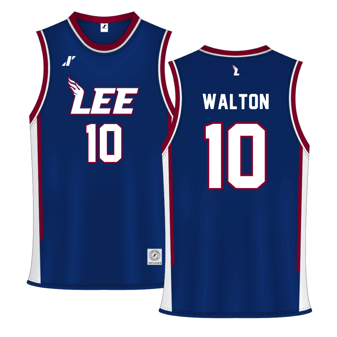 Lee University Blue Basketball Jersey - #10 Willie Walton